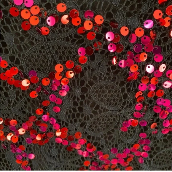 H:ours X Revolve Sequin Bodysuit - Deep V Super Hot!! - Picture 4 of 4